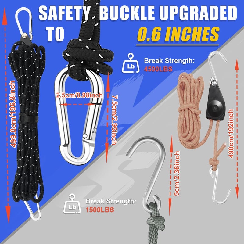 TEANTECH Kayak Tie Down Straps Kit – Bow & Stern Loops, Heavy Duty Ratchet Straps, Anchor Points & Secure Tying Kit for Canoes, Kayaks, Paddleboards, and Watercraft - Image 2